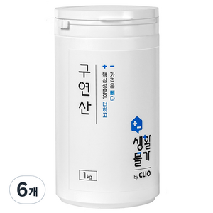 크리오 생활물가 구연산 다목적 세정, 1kg, 6개