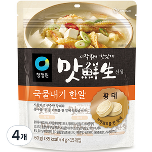 청정원 맛선생 황태 국물내기 한알, 60g, 4개