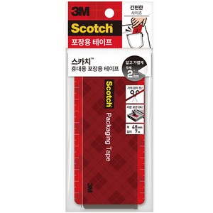 스카치 휴대용 포장용 박스 테이프 48mm x 7m, 1개, 투명