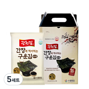 광천김 간장에 찍어먹는 구운 파래김, 50개, 10g