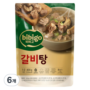 비비고 갈비탕, 400g, 6개