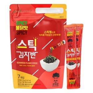 김대감 스틱 김자반 불닭맛 7p, 70g, 1개