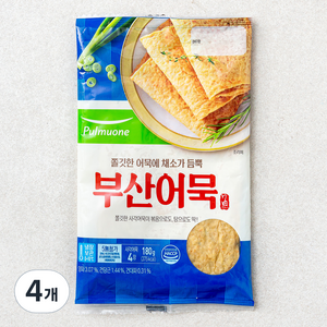 풀무원 부산어묵 4장, 180g, 4개