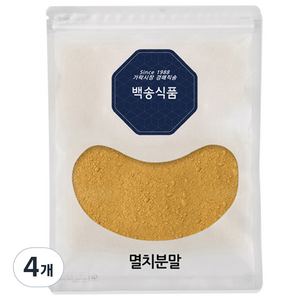 백송식품 천연조미료 멸치가루, 1kg, 4개