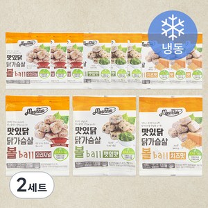 맛있닭 닭가슴살 볼 100g x 3종 x 4팩 세트 (냉동), 2세트