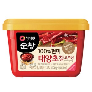 청정원순창 100% 현미 태양초 찰고추장, 500g, 1개