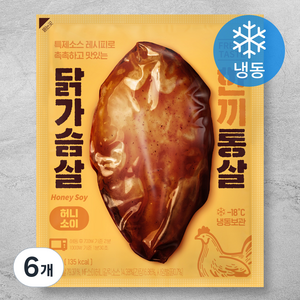 한끼통살 닭가슴살 허니소이 (냉동), 100g, 6개