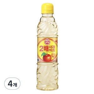 오뚜기 2배 사과식초, 500ml, 4개