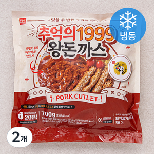 잇웨이브 추억의 1999 왕돈까스 (냉동), 700g, 2개