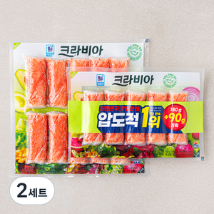 대림선 크라비아 맛살 180g + 90g 세트, 2세트