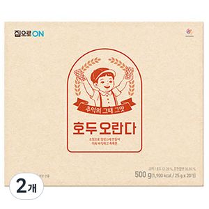 청정원 추억의 전통강정 집으로ON 호두오란다 20p, 500g, 2개