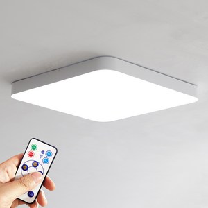 조명에반하다 LED 심플 60W 리모컨 방등, 화이트