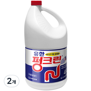 유한락스 펑크린 배수관 막힘 용해제, 4L, 2개