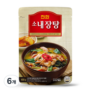 진한 소내장탕, 600g, 6개