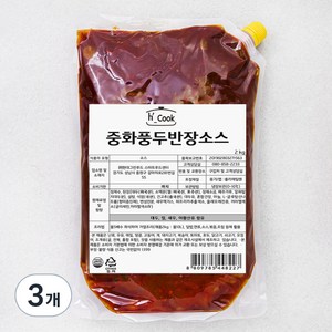 에이치쿡 중화풍 두반장 소스, 2kg, 3개