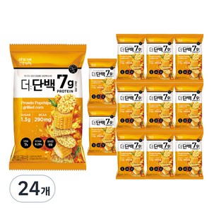 빙그레 건강tft 더단백 팝칩 군옥수수맛, 44g, 24개