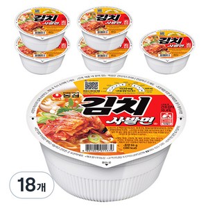 농심 김치 사발면 소컵 86g, 18개