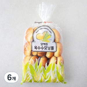 곰곰 담백한 옥수수 모닝롤, 510g, 6개