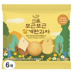 에코맘의산골이유식 산골쌀쿠키, 쌀계란, 6개, 40g