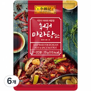 이금기 훠궈 마라탕 소스, 70g, 6개