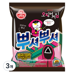 오뚜기 뿌셔뿌셔 버터오징어맛, 90g, 3개