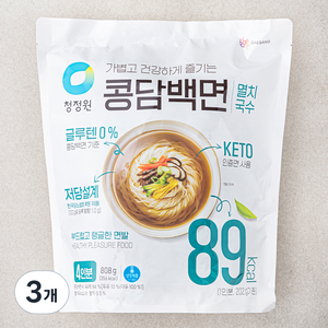 청정원 콩담백면 멸치국수 4인분, 808g, 3개