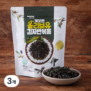 바다원 깨끗한 올리브유 김자반볶음, 3개, 50g