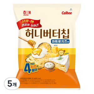 허니버터 칩 콰트로치즈맛, 5개, 110g