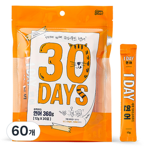 슈퍼츄 30데이즈 짜먹는 고양이 간식, 연어, 360g, 2개