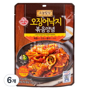 오늘밥상 오징어낙지 볶음양념, 120g, 6개