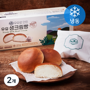 아침미소목장 우유 생크림 빵 6p (냉동), 390g, 2개