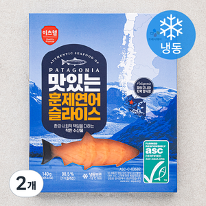 이츠웰 파타고니아 맛있는 훈제연어 슬라이스 (냉동), 140g, 2개