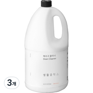 생활공작소 배수구 클리너, 3L, 3개