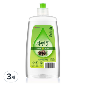 자연퐁 솔잎 주방세제 CAP 용기, 3개, 490ml