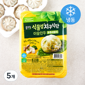 풀무원 식물성 지구식단 이슬만두 부추새송이 (냉동), 180g, 5개