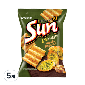 오리온 태양의 맛! 썬 갈릭바게트맛, 135g, 5개