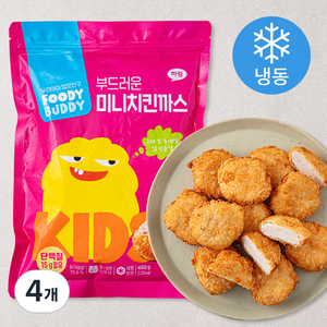 푸디버디 부드러운 미니 치킨까스 (냉동), 480g, 4개