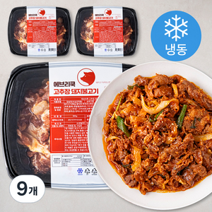 에브리쿡 고추장 돼지불고기 (냉동), 300g, 9개