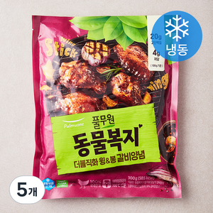 풀무원 동물복지 더블직화 윙 & 봉 갈비양념 (냉동), 300g, 5개