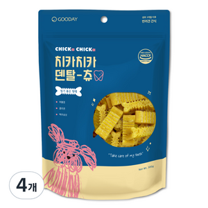 굿데이 강아지 치카치카 덴탈츄 간식, 치석제거, 300g, 4개