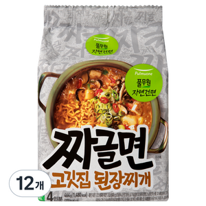 풀무원 짜글면 고깃집 된장찌개 116g, 12개