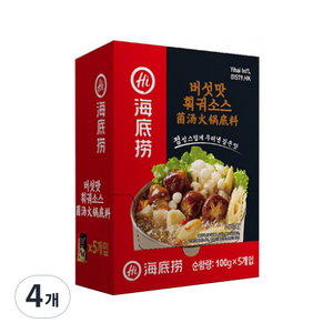 하이디라오 버섯맛 훠궈 소스 패키지, 500g, 4개