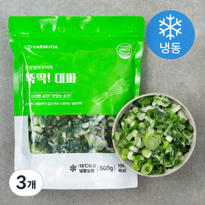 친정엄마꾸러미 뚝딱 대파 (냉동), 500g, 3개