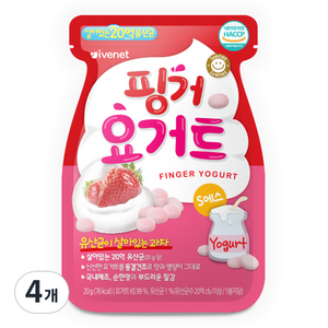 아이배냇 핑거 요거트, 딸기, 20g, 4개