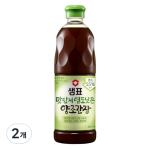 샘표 맛있게 염도낮은 양조간장, 860ml, 2개