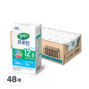 셀렉스 프로틴 로우슈거 음료, 190ml, 48개