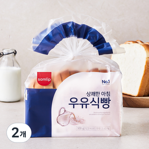 삼립 상쾌한 아침 우유식빵, 300g, 2개