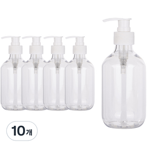 펌프 로션 샴푸 공병 용기 500ml, 흰색(캡), 10개