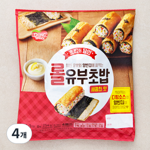 동원 롤유부초밥 새콤한맛, 254g, 4개