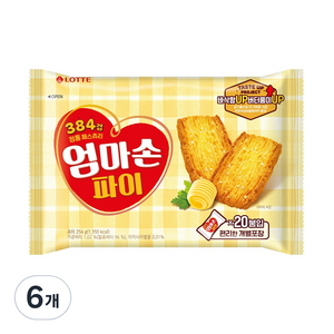 롯데웰푸드 엄마손파이, 254g, 6개